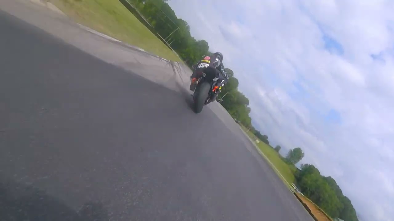 VIR On Board Filming Moto America Racer Rear Tire on cords