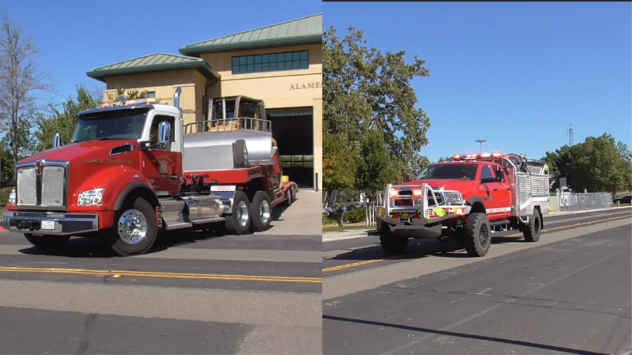 Alameda County FD Dozer 17 + Engine 617 Responding