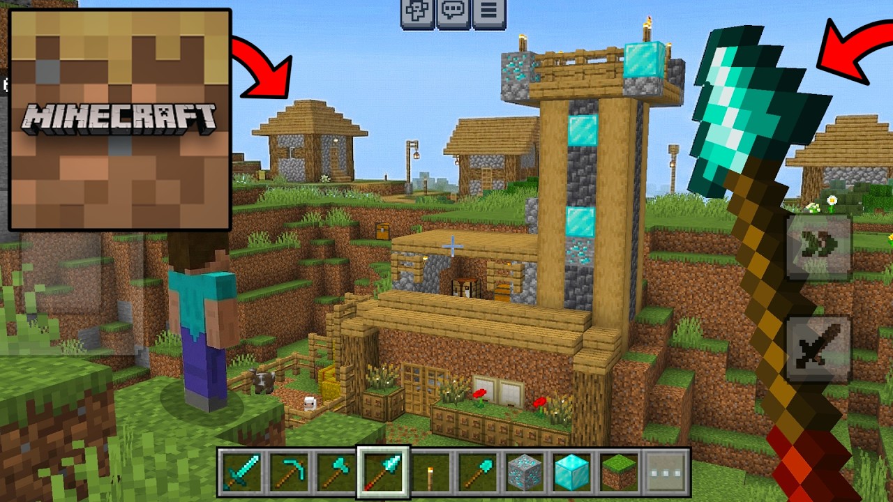 Minecraft Trial Survival Gameplay  (1.26.10 UPDATE) DIAMONDS & HIDDEN CHEST + HOUSE UPGRADE