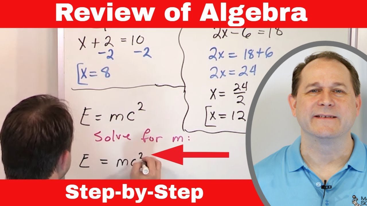 Review of Essential Algebra - Exponents, Solving Equations & Graphing