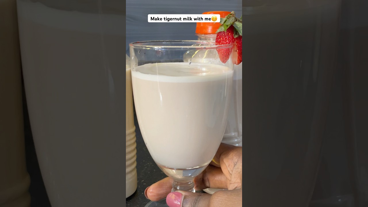 How to make Tigernut milk drink #recipe #milkshake #tigernut #delicious