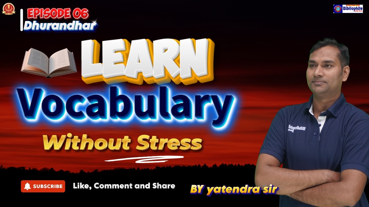 Vocabulary Builder Series – Part 6 | English Words with Hindi Meaning | By Yatendra Sir  #ssc