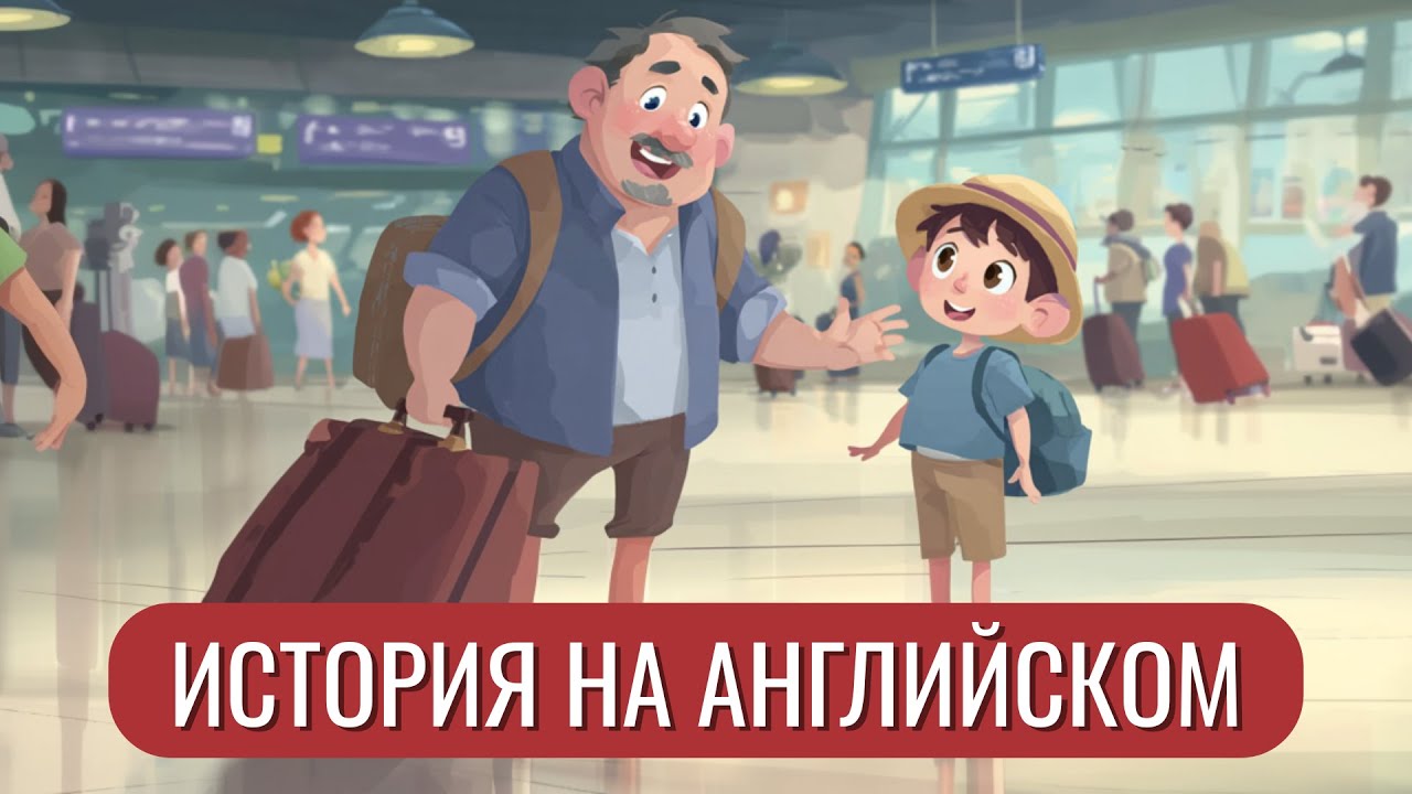 Учим английский по истории Late for the Plane (для начинающих)