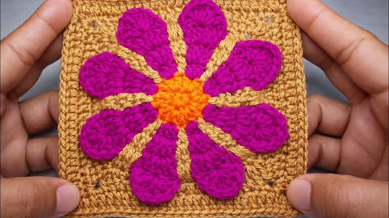 You’ll Fall in Love with This Crochet Flower Granny Square 🌸