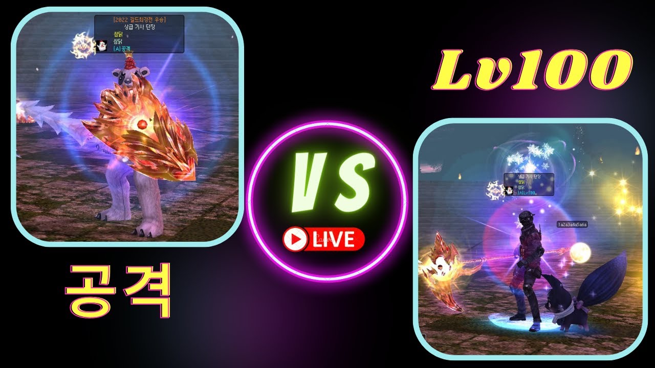 공격(나잇) VS Lv100(리퍼) ＃Azure Knight VS ＃Segeuriper [ PVP ][Dekaron] [데카론] [挑战]