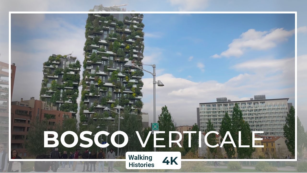 4K Walking Tour Milan, Italy | Porta Garibaldi to Bosco Verticale | History Walk Italy w/ Captions
