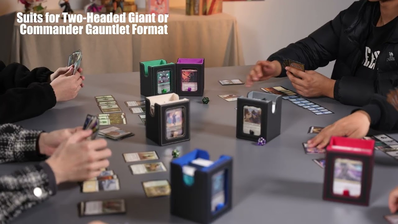 Kabinka deck box: designed for EDH players, 6-Deck Modular Card Case with 100 PCS Card Sleeves