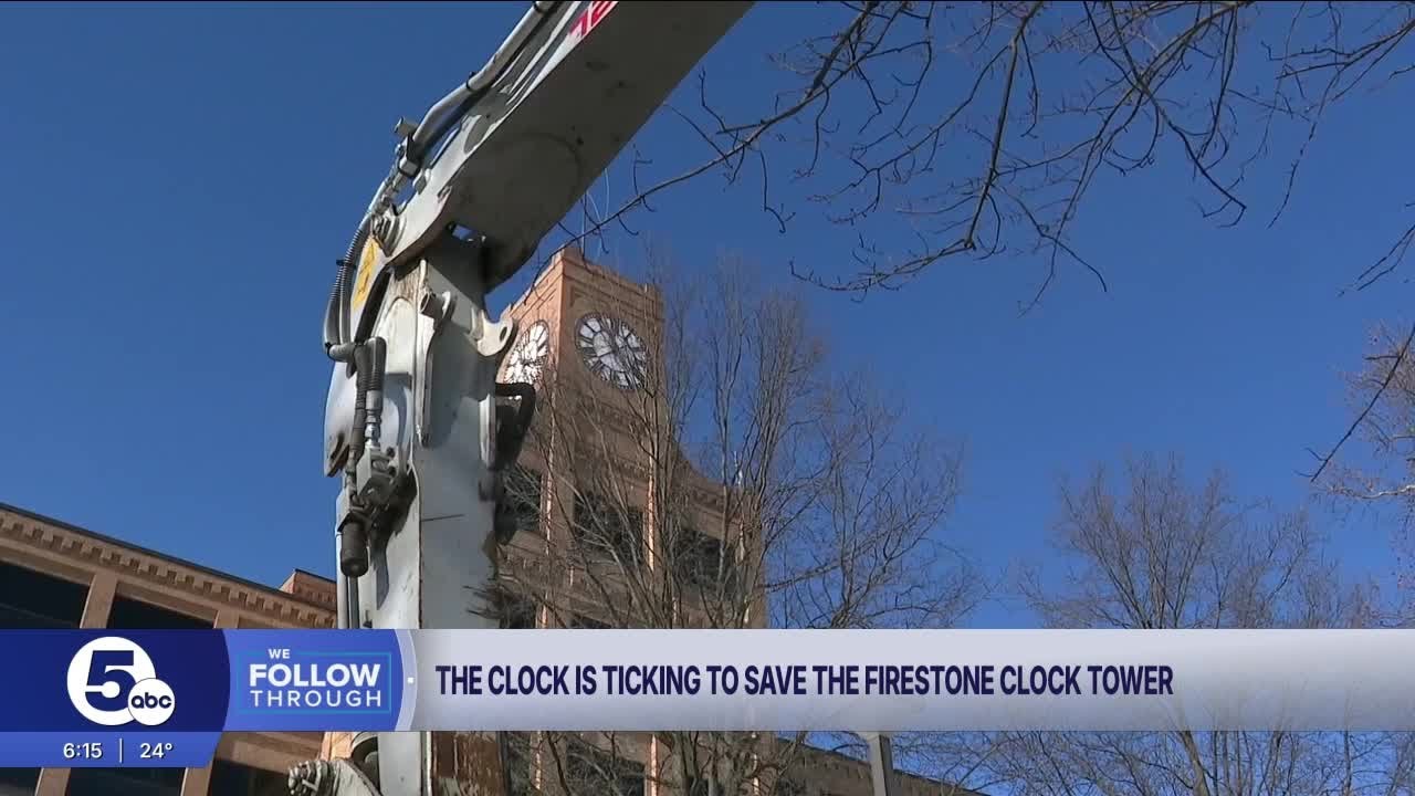Akron explores options to preserve Firestone clock tower