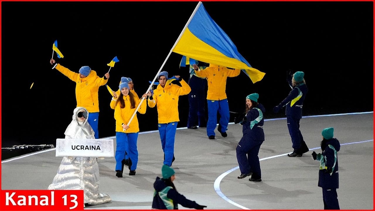 Russian woman carried Ukraine placard at Winter Olympics opening ceremony in show of support