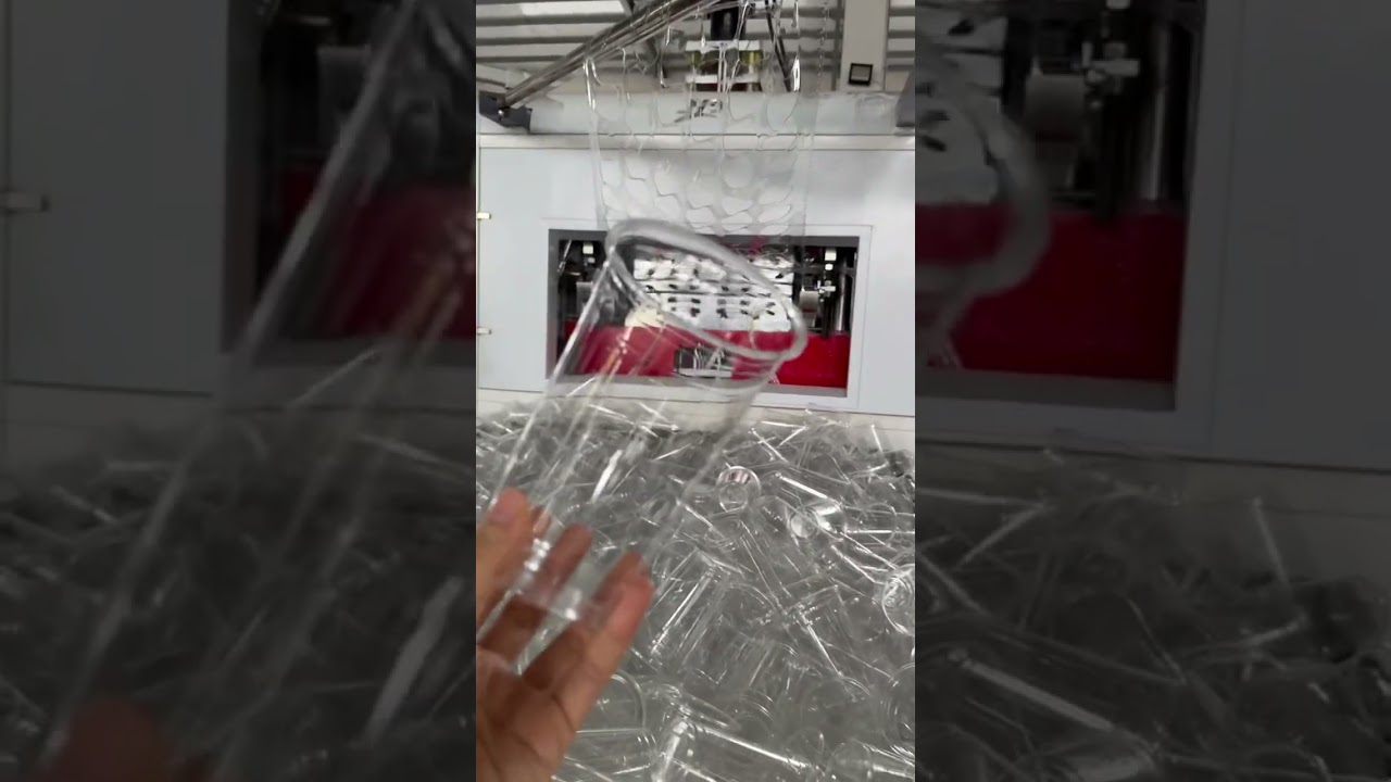 Super clear Biodegradable PLA Ice Cup Thermoforming Machine