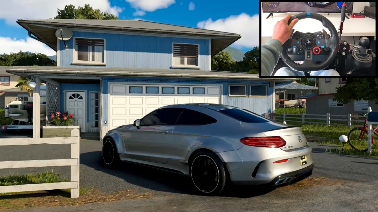 Mercedes C63 AMG - The Crew Motorfest - Steering Wheel Gameplay