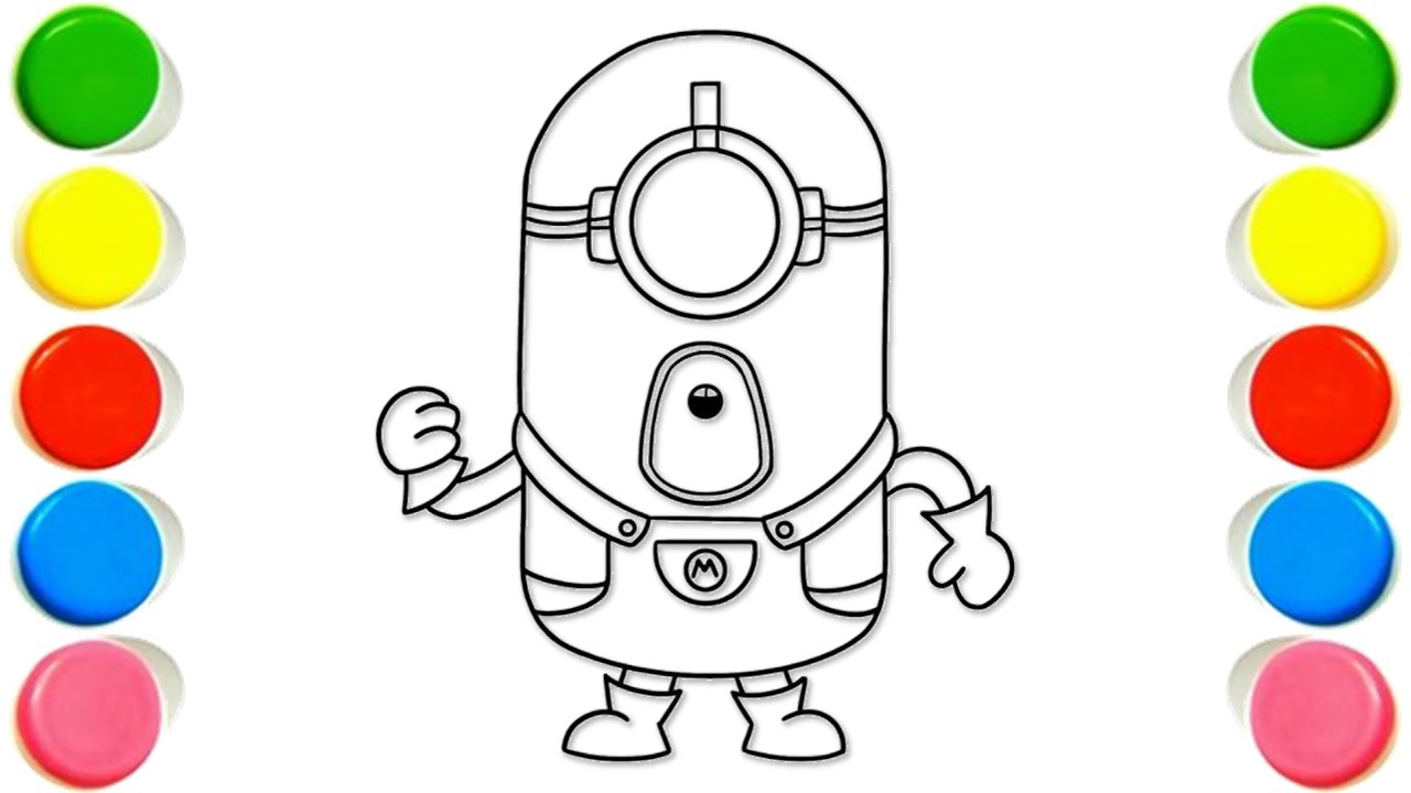 How to Draw Mega Minion Dave Drawing for kids, Painting & Coloring for kids, Toddlers, Child Art