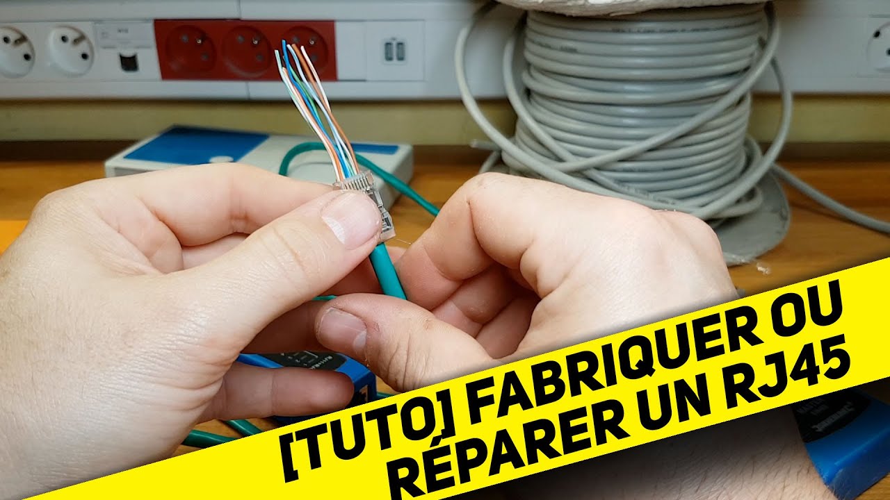 [TUTO] Créer ou réparer un câble réseau RJ45 EN MODE GALÈRE :D (Prise traversante)