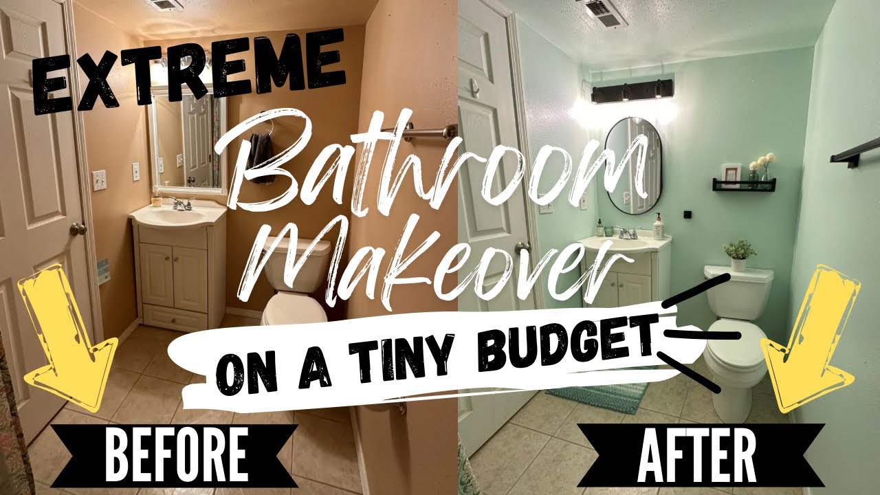 MASSIVE Makeover: DIY Small Bathroom Renovation on a Budget!