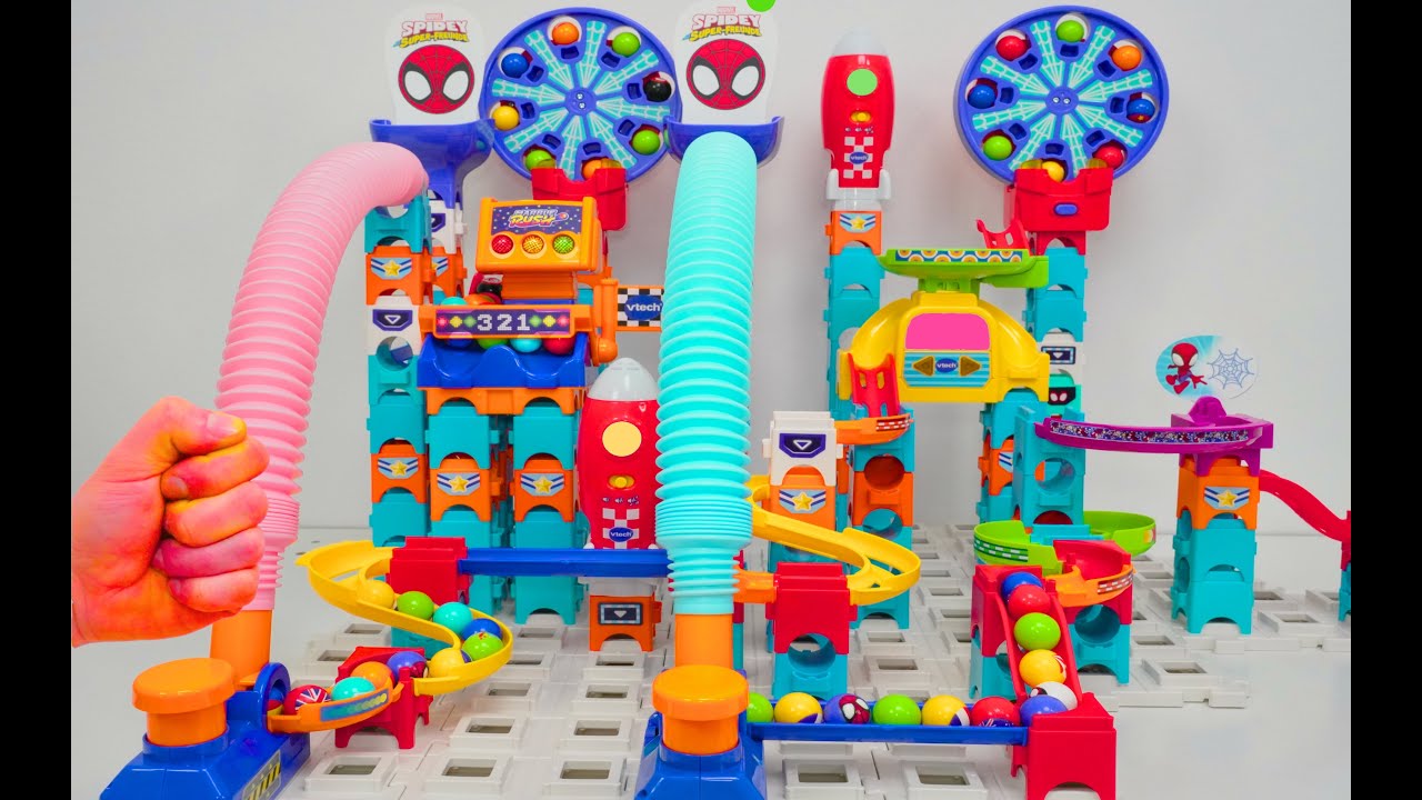 Big Vtech Marble Run Race ASMR | LEGO Marble ASMR | POP Tube Combination