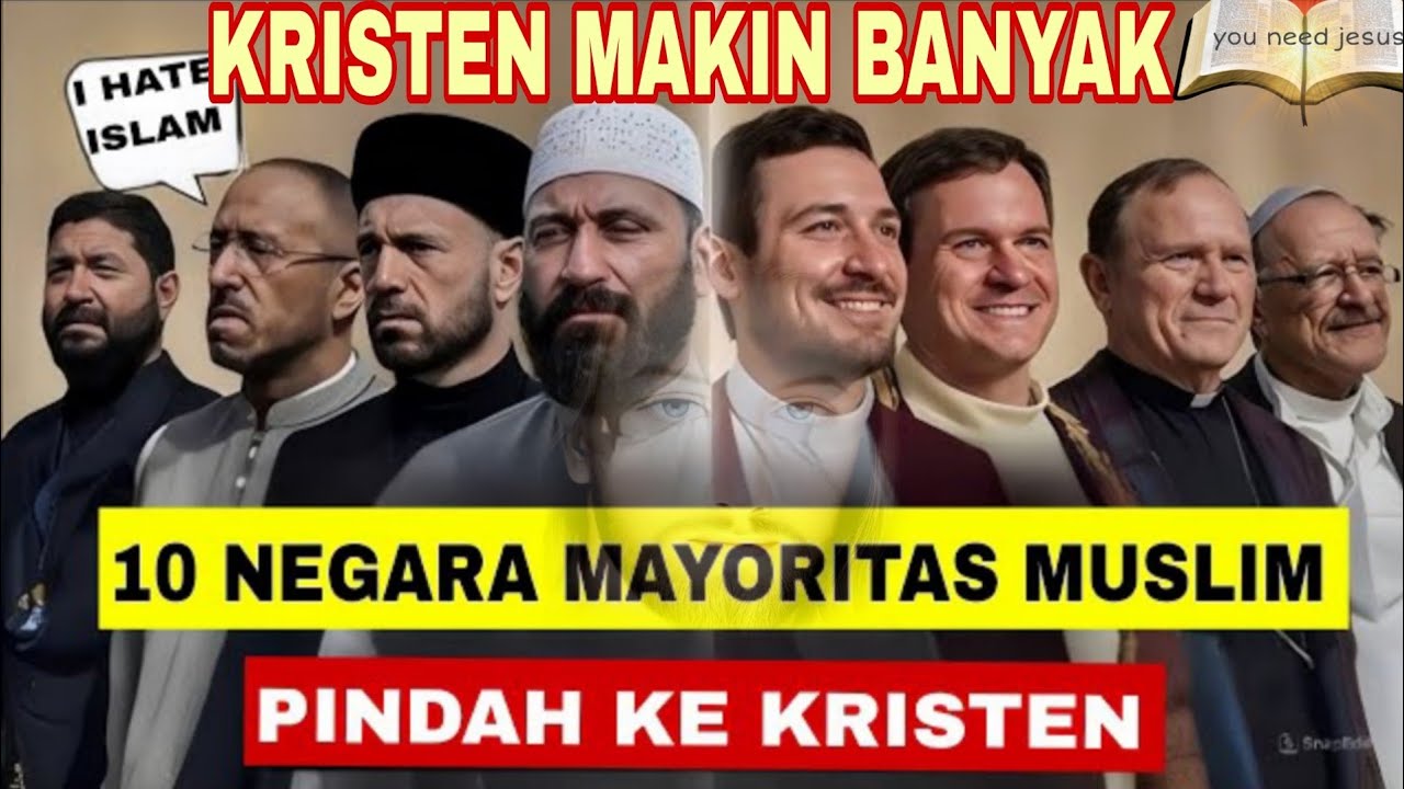 10 NEGARA ISLAM MAYORITAS WARGANYA PINDAH AGAMA KRISTEN- TREN JADI pengikut YESUS