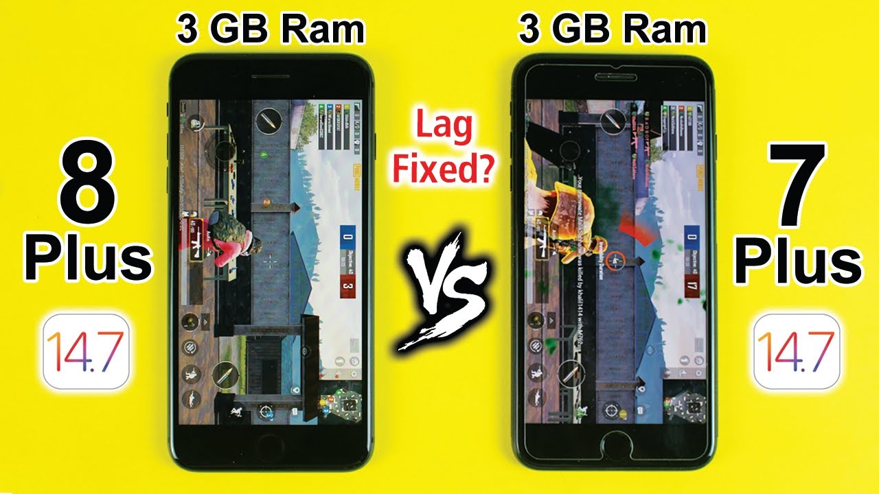 iPhone 8 Plus vs iPhone 7 Plus PUBG TEST - iOS 14.7 PUBG MOBILE TEST | PUBG Lag Fixed?