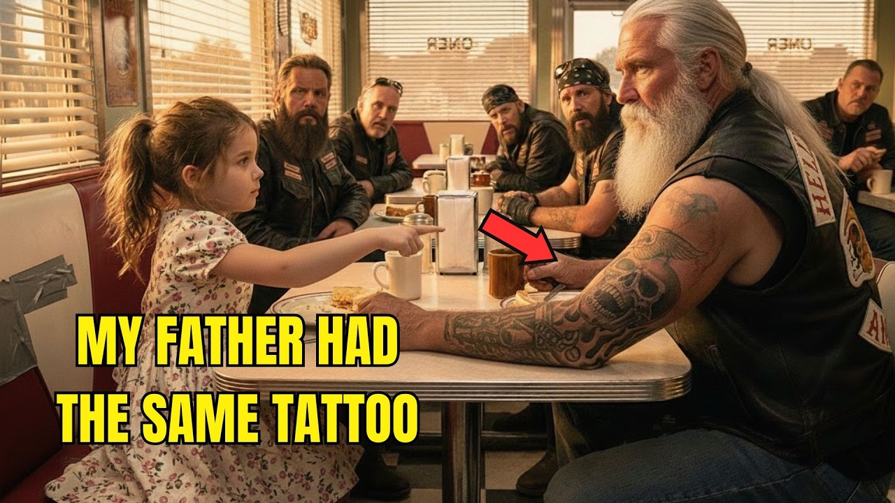 Little Girl said My Father Had That same Tattoo— 5 Bikers Froze When They Realized What It Meant
