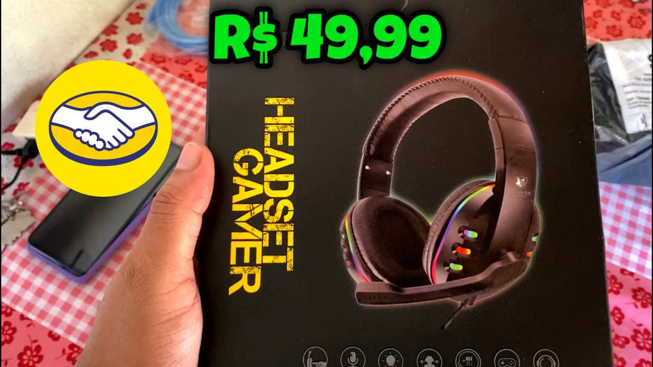 Unboxing! Paguei só R$ 49! O fone Headset Gamer MAIS BARATO do Mercado Livre 