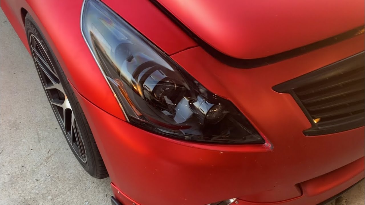 MY INFINITI G37 GETS NEW BLACK HOUSING HEADLIGHTS