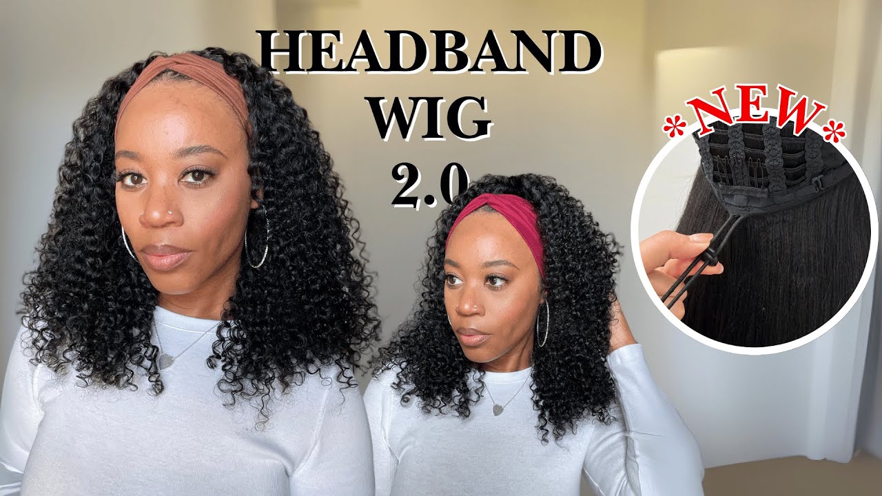 Upgrade Your Hair Game:Black Curly Headband Wig 2.0!Effortless Glueless Install Guide!Ft. Myfirstwig