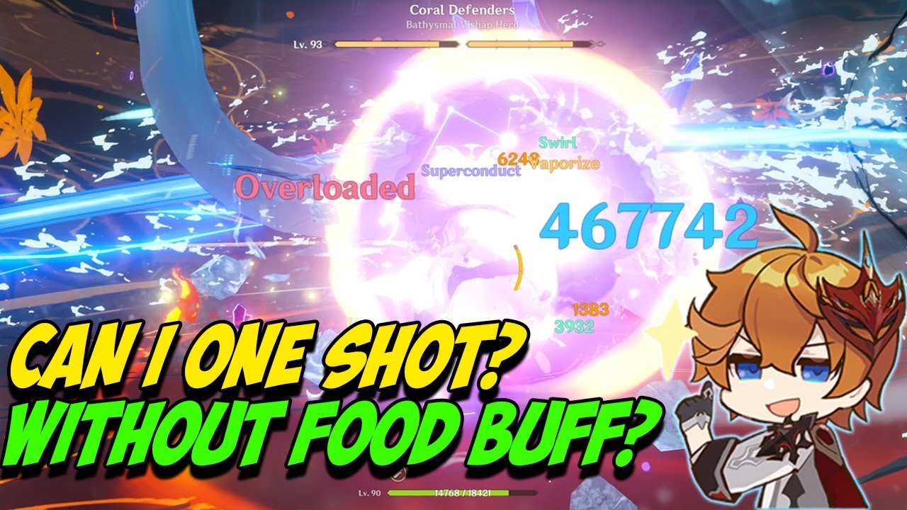 Childe C0 One Shot Bathysmal Vishap Herd Without Food Buff (But With Characters Buff Ofc👍)