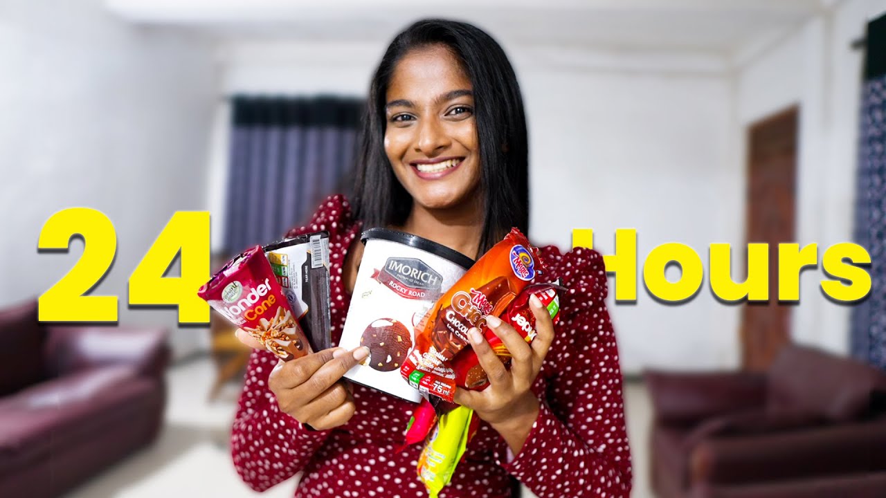 24 Hours Ice Cream Challenge 🍨🍧අයිස්ක්‍රීම් කාලම එපා වෙනවාද? 🤨😶‍🌫️