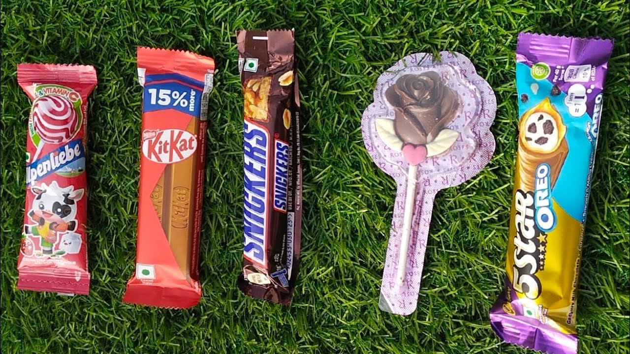 ASMR Most Popular Candys / some lots of colorful rainbow lollipop candy / unpacking chocolate eat