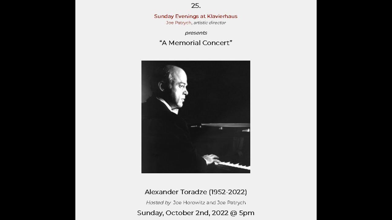 Salon Concerts: 25. Alexander Toradze Memorial Concert