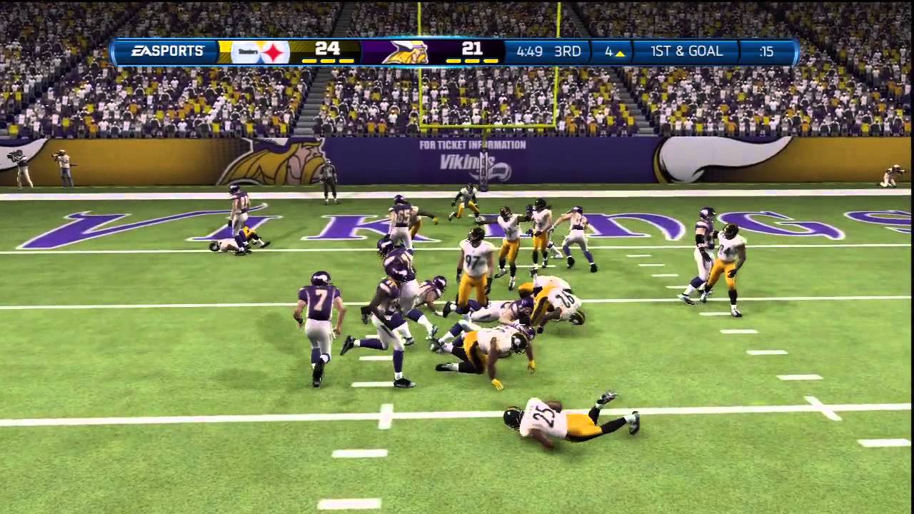 Madden 13:STEELERS vs VIKINGS-Madden 13 ONLINE GAMEPLAY-GAME OF THE WEEK