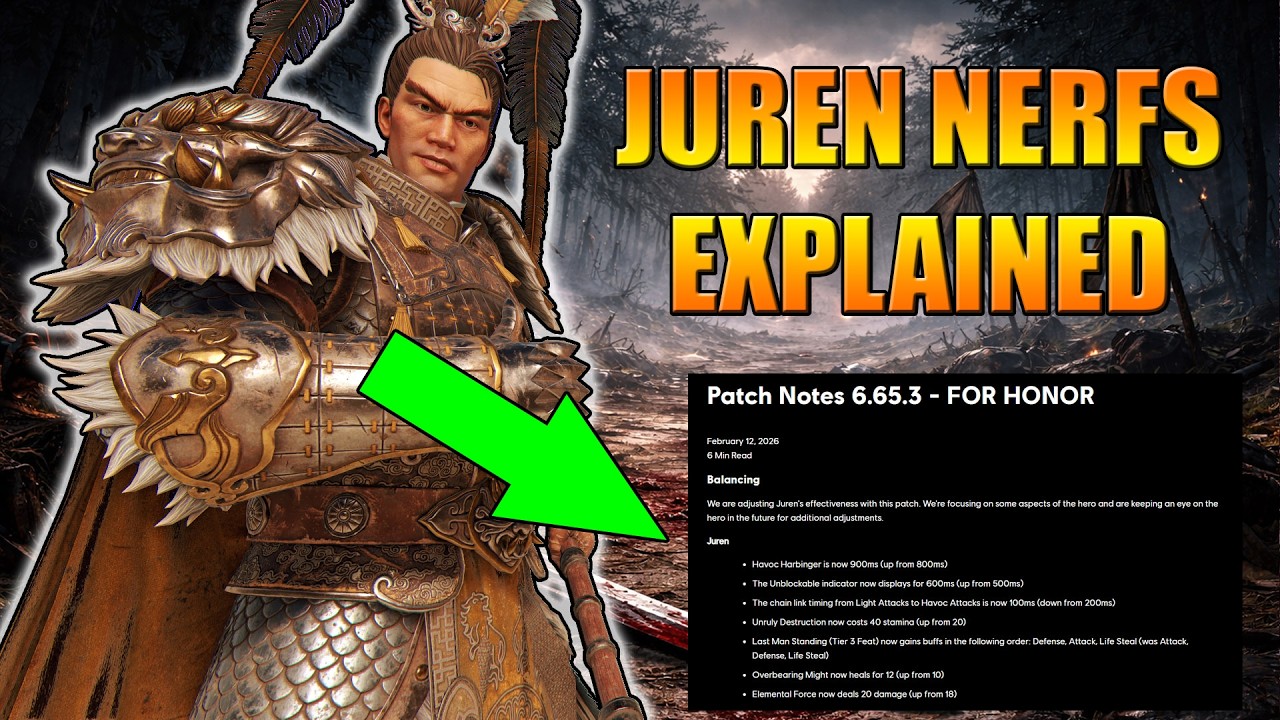 Juren NERF ALREADY? - Nerfs Explained and Stresstested | For Honor