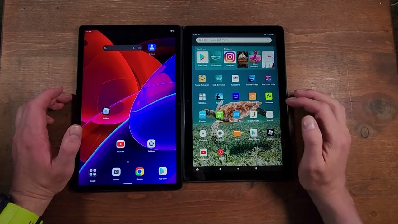 Amazon Fire HD10 Plus Vs Lenovo Tab P11 Plus Speed And Speaker Test