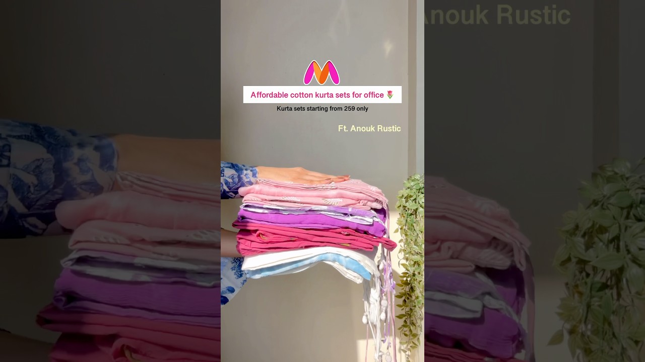 Aesthetic cotton kurta sets 🌸 Myntra Haul #purecotton #kurtaset #officewear #summerfashion #myntra
