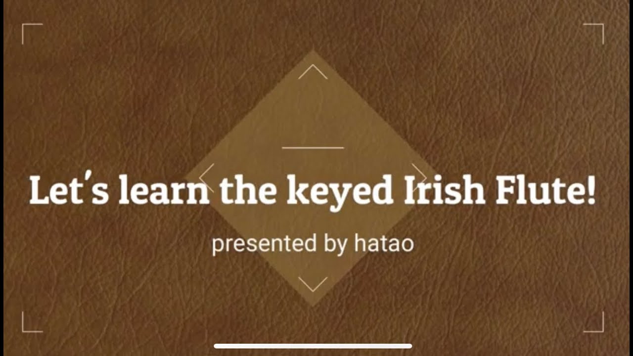 Let’s learn the “keyed” Irish flute - Introduction