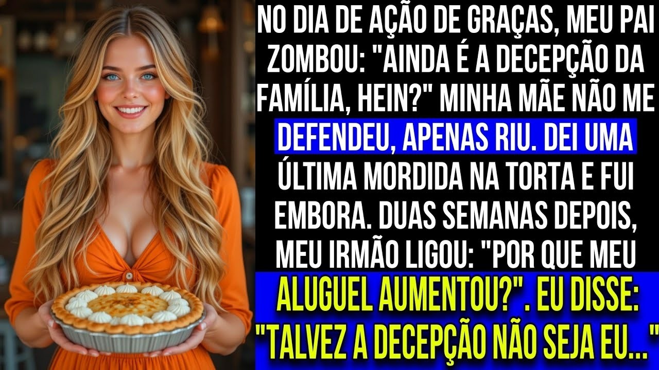 No Dia de Ação de Graças, meu pai zombou   Ainda é uma decepção familiar, hein   não me defendeu
