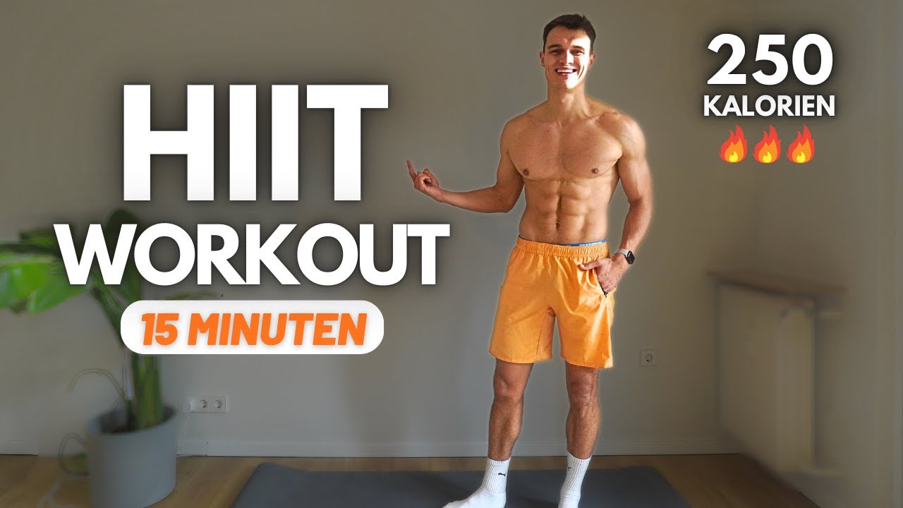 15 Minuten HIIT Workout 🔥 300 Kalorien verbrennen | Schnelles Fettverbrennen ohne Geräte