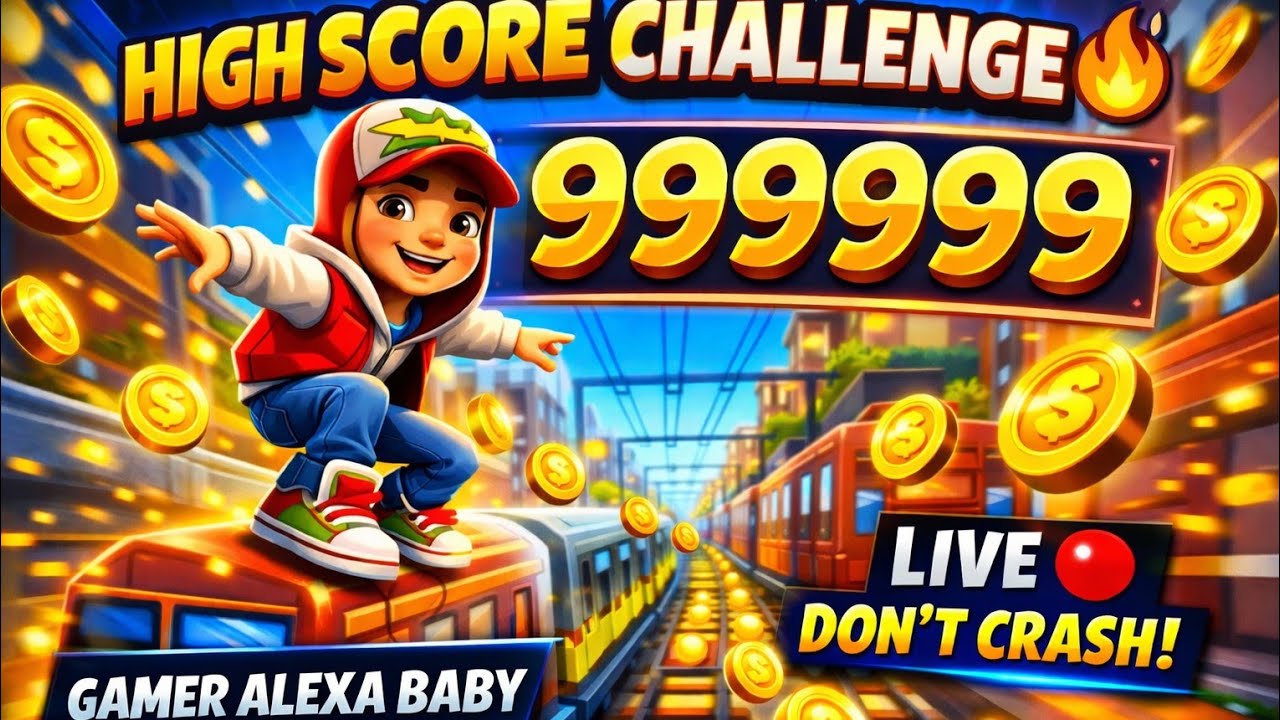 Subway Surfers Live 🔴 | High Score Challenge | No Stop Run Gameplay