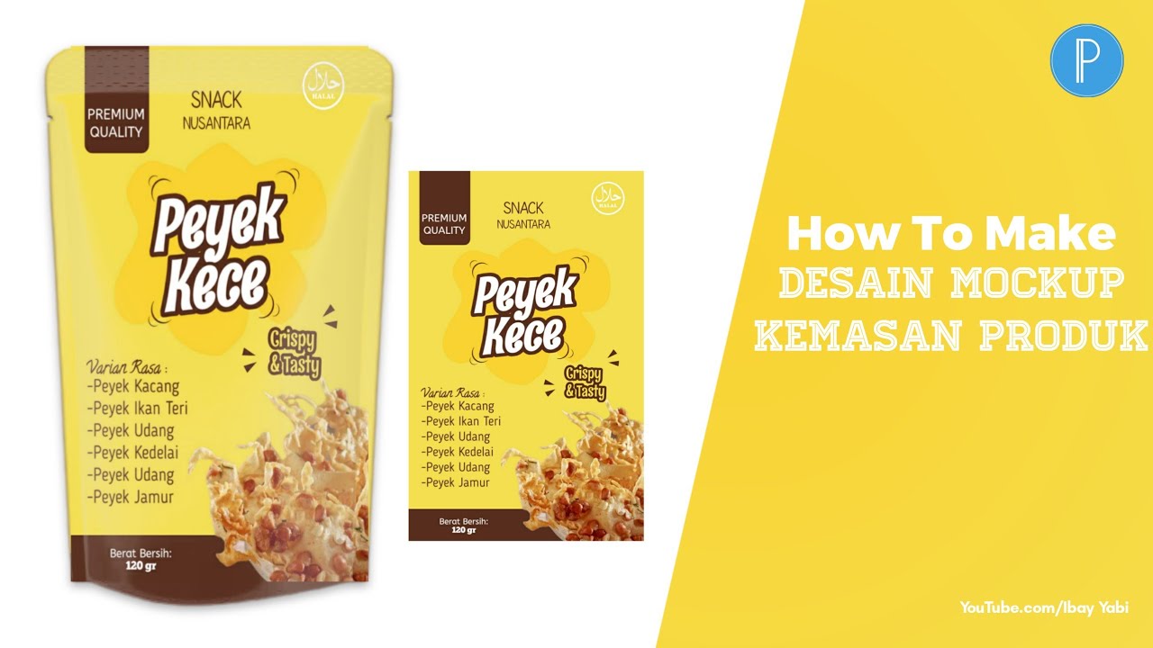 Membuat Desain Kemasan + Mockup Standing Pouch di Android - PixelLab Tutorial