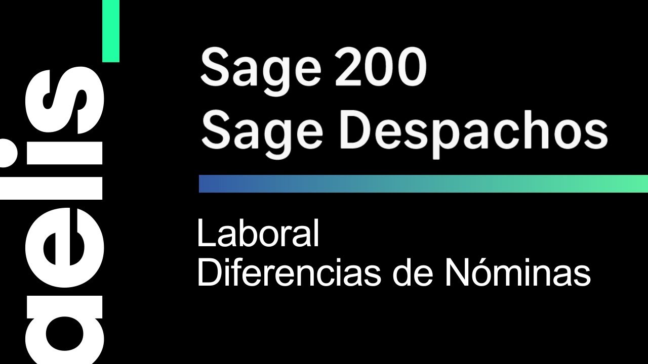 Formación Sage 200 LABORAL Diferencias de Nóminas