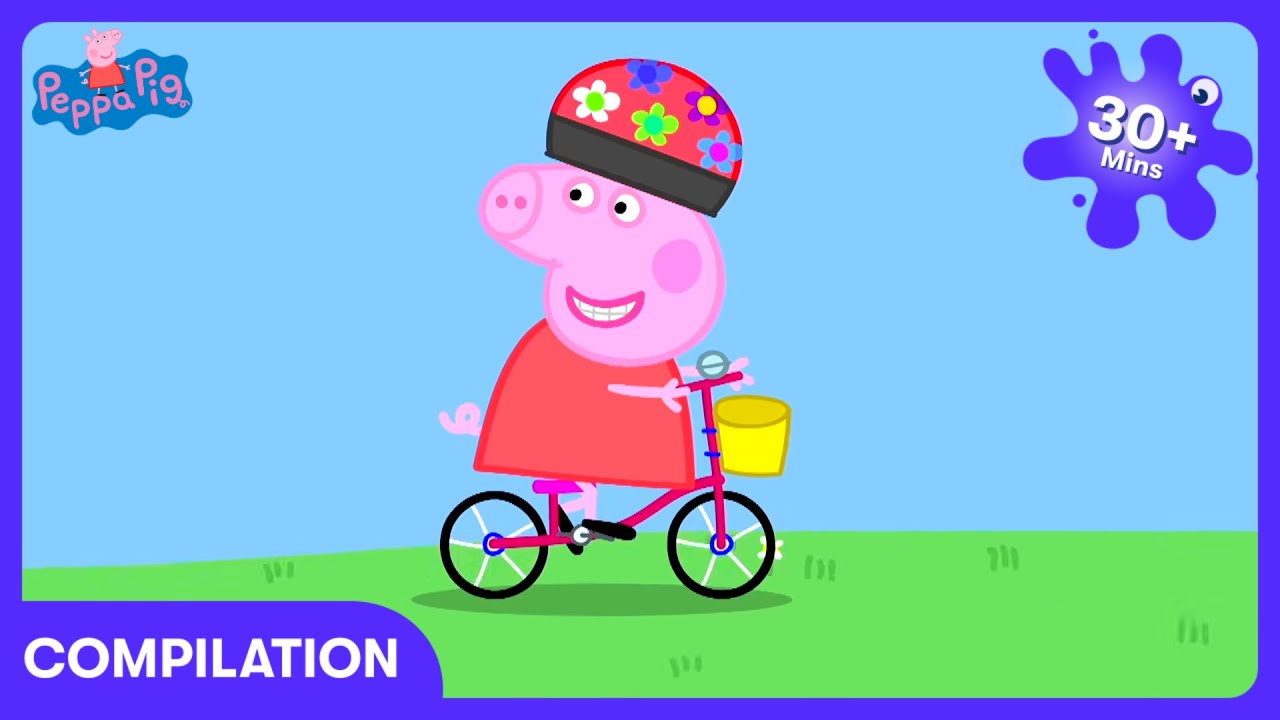 Peppa Pig - Learning to Ride a Bicycle! | Kids Cartoons | WildBrain Family Fun House