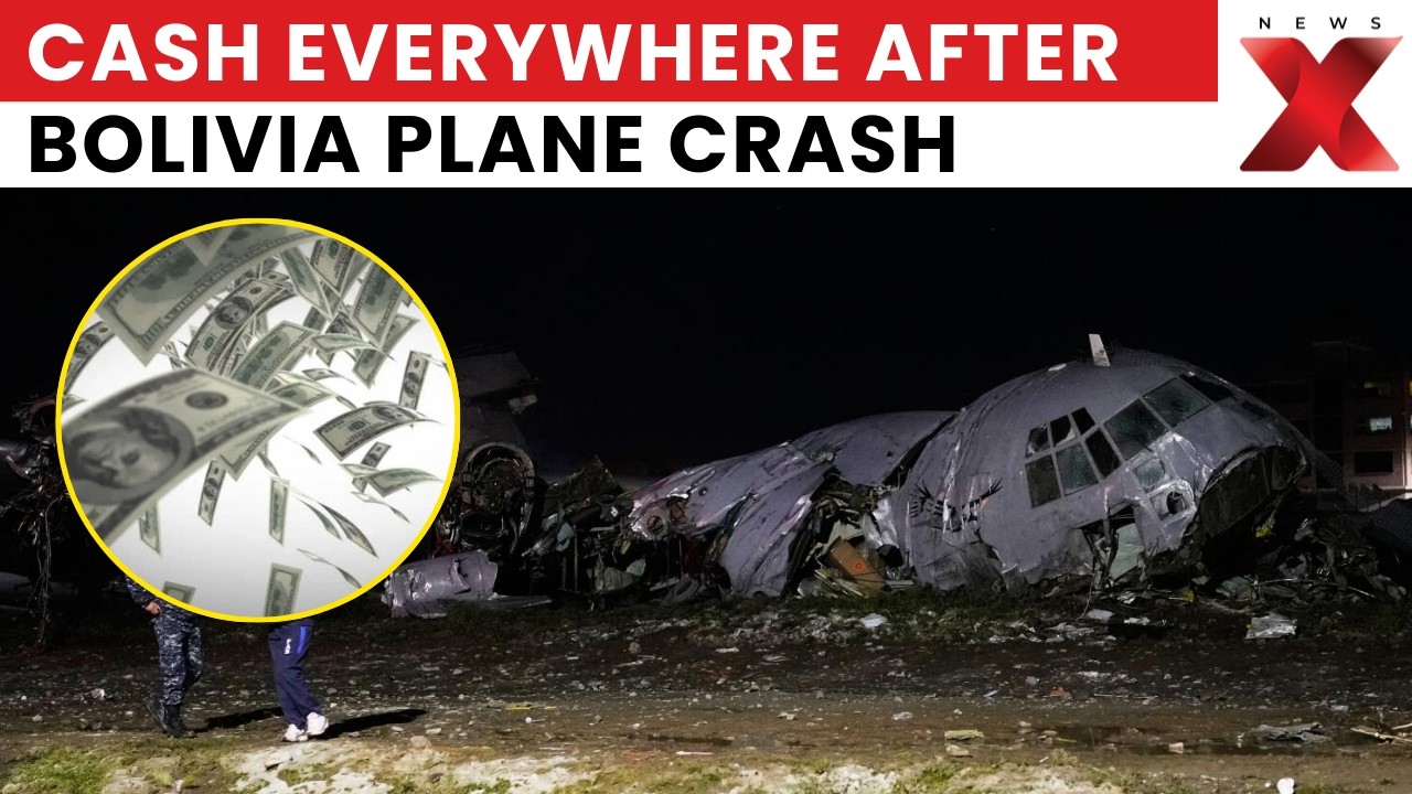 Footage Goes Viral - Bolivian Military Plane Crashes Killing 15, Banknotes Scatter Across Highway