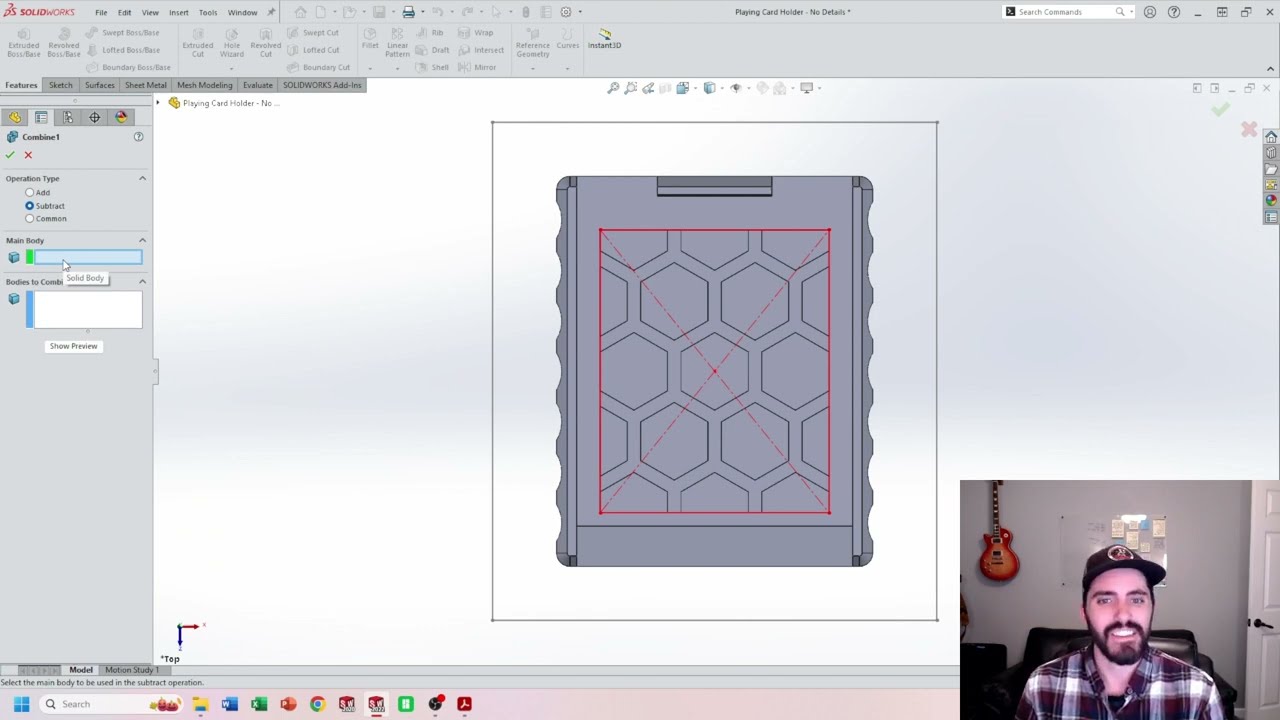 Как создать узор заполнения в SolidWorks