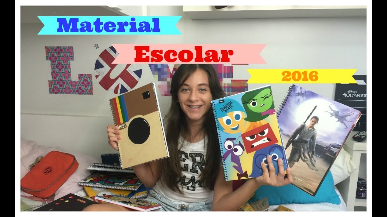MEU MATERIAL ESCOLAR 2016 - PARTE 1 - CAROL SANTINA