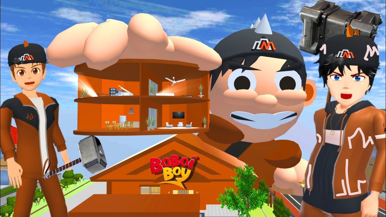 boboiboy gentar buat markas besar yuta mio tercengang melihatnya | SAKURA SCHOOL SIMULATOR