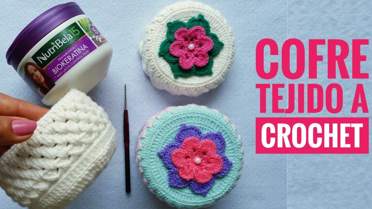 Me encantó éste Lindo Cofre Tejido a Crochet/Joyero a croché/Tejido a  Ganchillo para Princiante