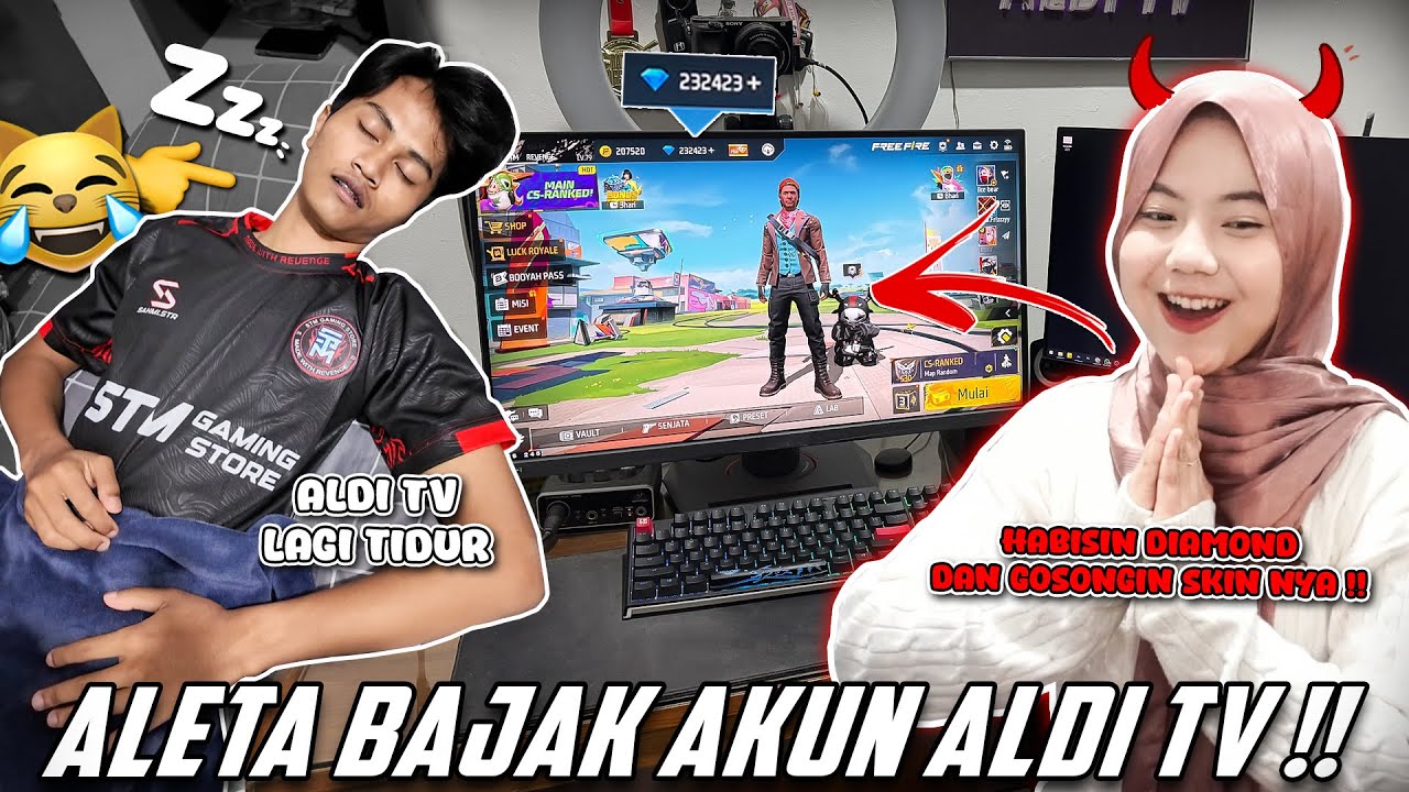 ALETA BAJAK AKUN ALDI TV DI HABISIN DIAMOND DAN GOSONGIN SKIN SENJATA NYA 😨 !!
