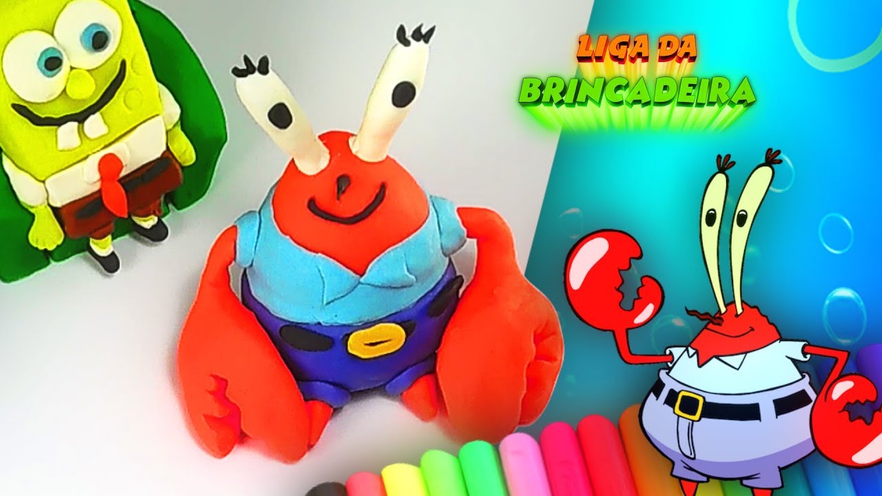 MASSINHA DE BRINCAR - SEU SIRIGUEIJO DO BOB ESPONJA - massinha play doh - vídeo de massinha