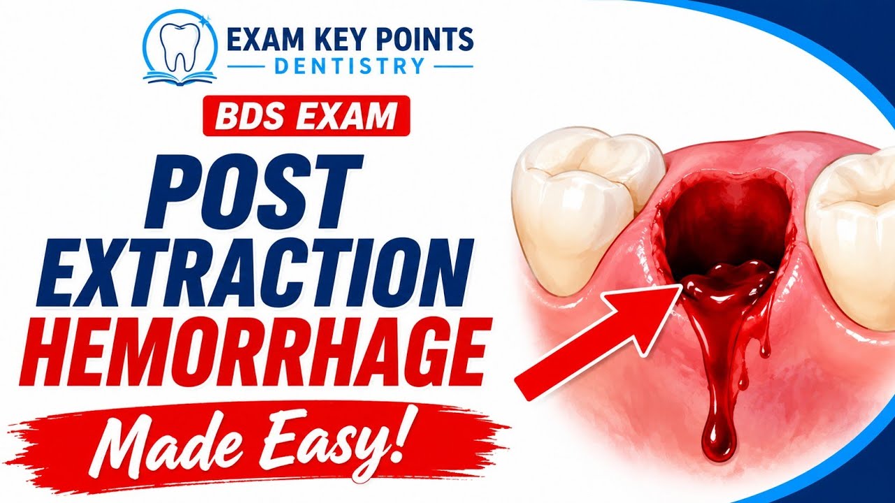 Management of Post Extraction Hemorrhage in Medically Compromised Patients|BDS Oral Surgery Exam 