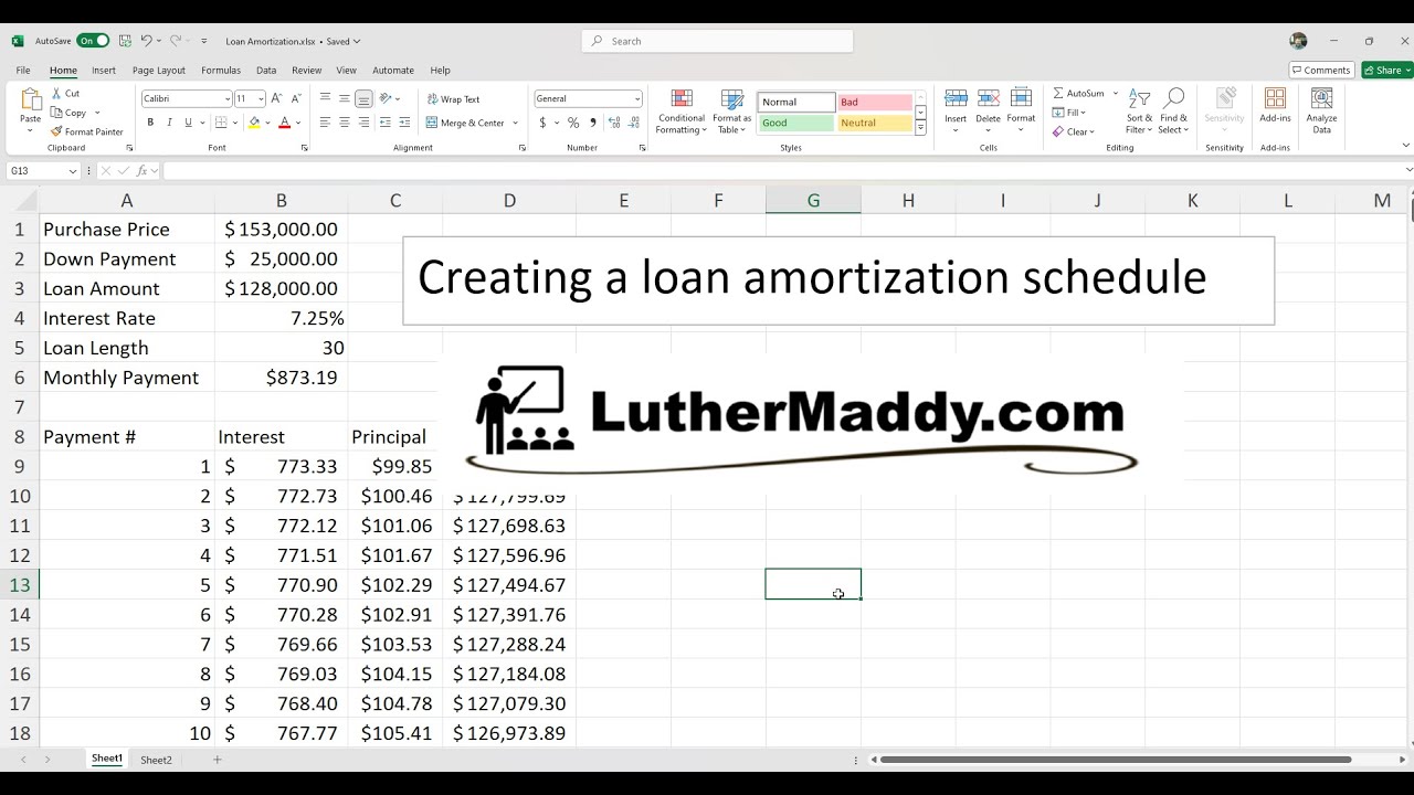 CREATE a Loan Amortization Schedule in Excel (EASY Step-by-Step Tutorial)