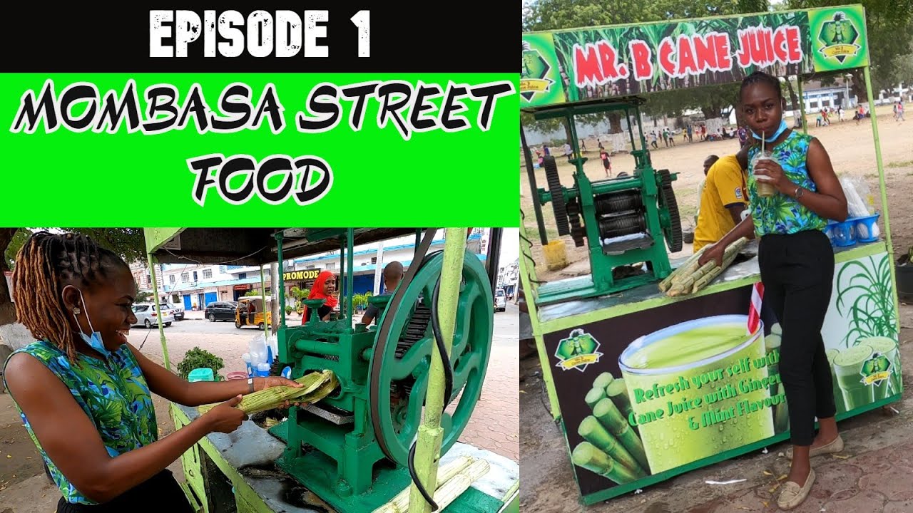 MOMBASA STREET FOOD VLOG | HOW SUGARCANE JUICE IS MADE IN THE STREETS OF MOMBASA KENYA | I DID IT